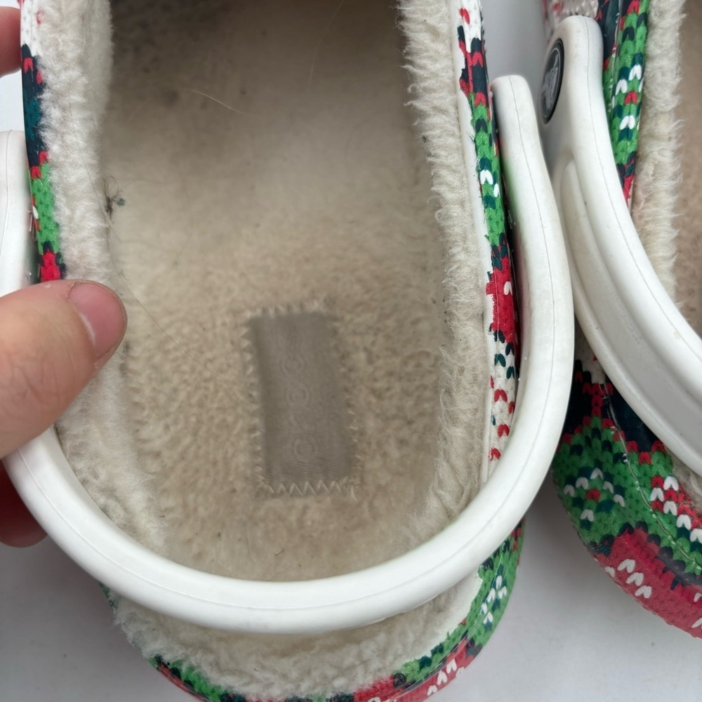 Christmas Classic Clogs Holiday Lined Winter ugly sweater W11/M9 charms - Picture 9 of 11